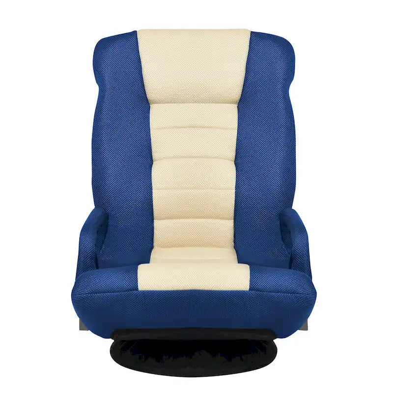 Chaise de jeu pliable pour 1 personne, pivotante à 360°, marron / gris / rouge / bleu