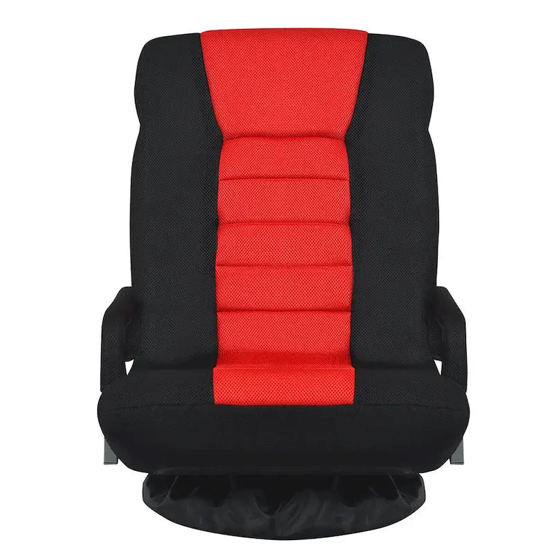 Chaise de jeu pliable pour 1 personne, pivotante à 360°, marron / gris / rouge / bleu