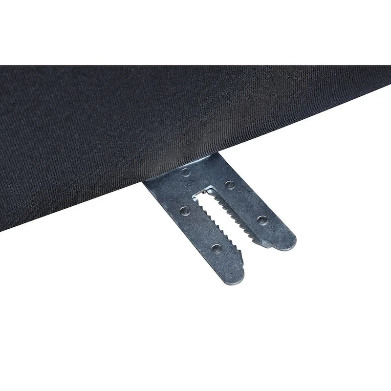 Canapé d'angle convertible en velours côtelé bleu marine antique/gris clair, 4-5 places, 6 coussins