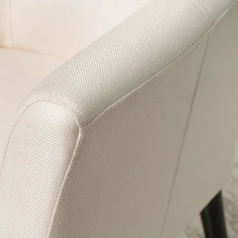 Fauteuil rembourré en tissu, pieds noirs, 1 place