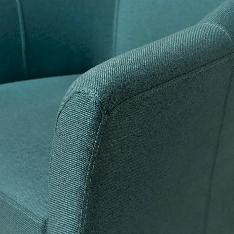 Fauteuil rembourré en tissu, pieds noirs, 1 place