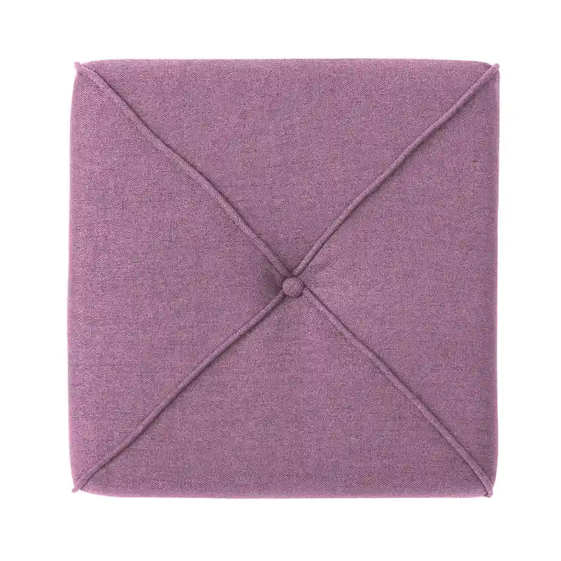 Pouf carré capitonné – Rouge / Lavande / Bleu marine / Violet / Anthracite – 1 place