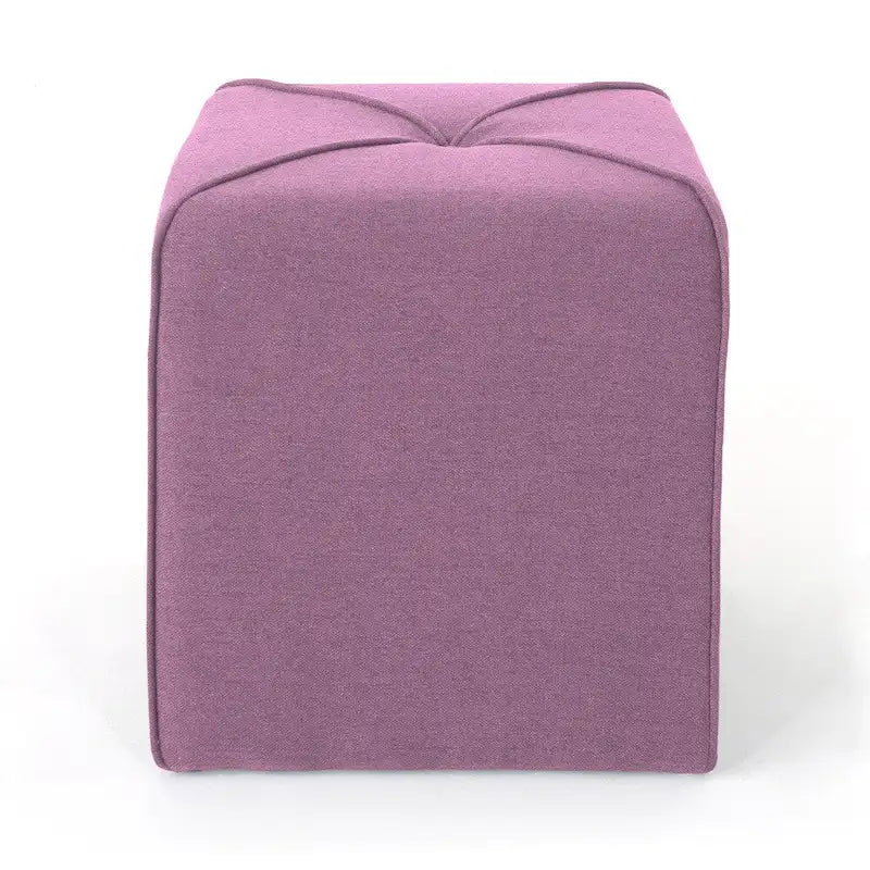 Pouf carré capitonné – Rouge / Lavande / Bleu marine / Violet / Anthracite – 1 place