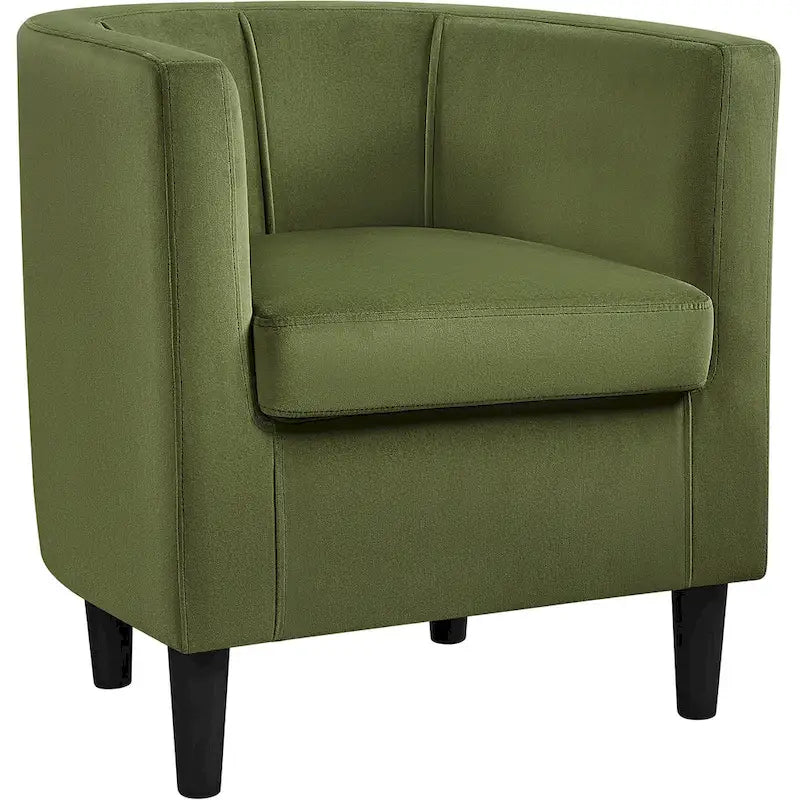 Fauteuil crapaud en velours, une place – Gris / Bleu / Vert olive / Beige