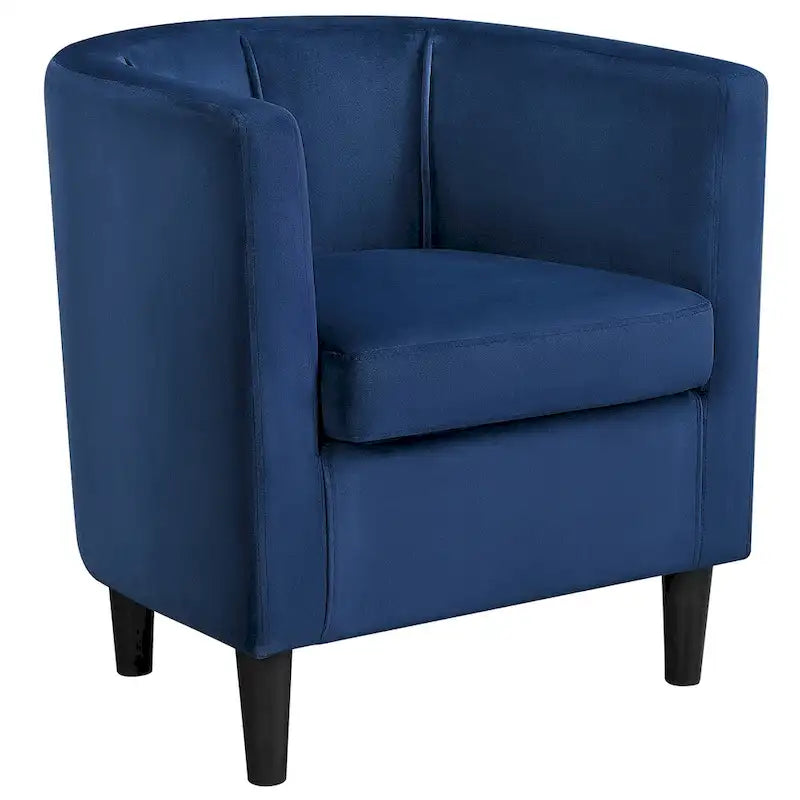 Fauteuil crapaud en velours, une place – Gris / Bleu / Vert olive / Beige