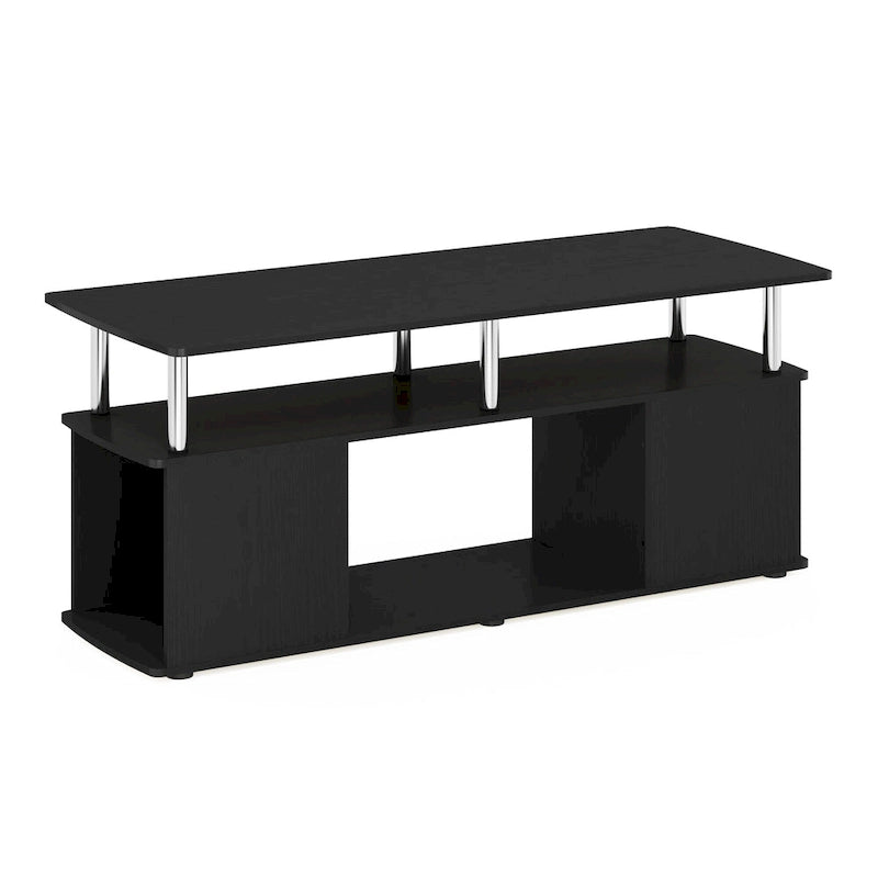 Table basse pratique avec étagère ouverte – Pin ambré / Americano/Chrome / Chêne blanc/Chrome