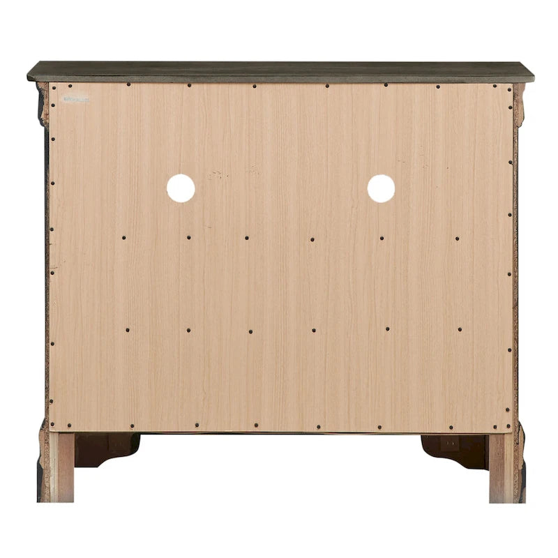 Meuble TV / Commode en bois traditionnel avec 4 tiroirs et 2 étagères – Blanc / Gris / Noir et autres coloris