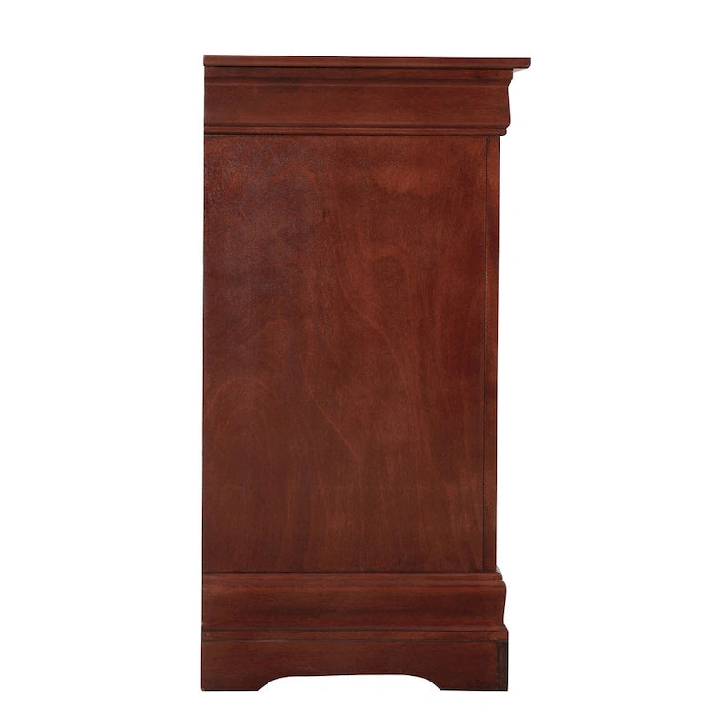 Meuble TV / Commode en bois traditionnel avec 4 tiroirs et 2 étagères – Blanc / Gris / Noir et autres coloris