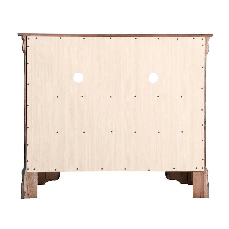 Meuble TV / Commode en bois traditionnel avec 4 tiroirs et 2 étagères – Blanc / Gris / Noir et autres coloris