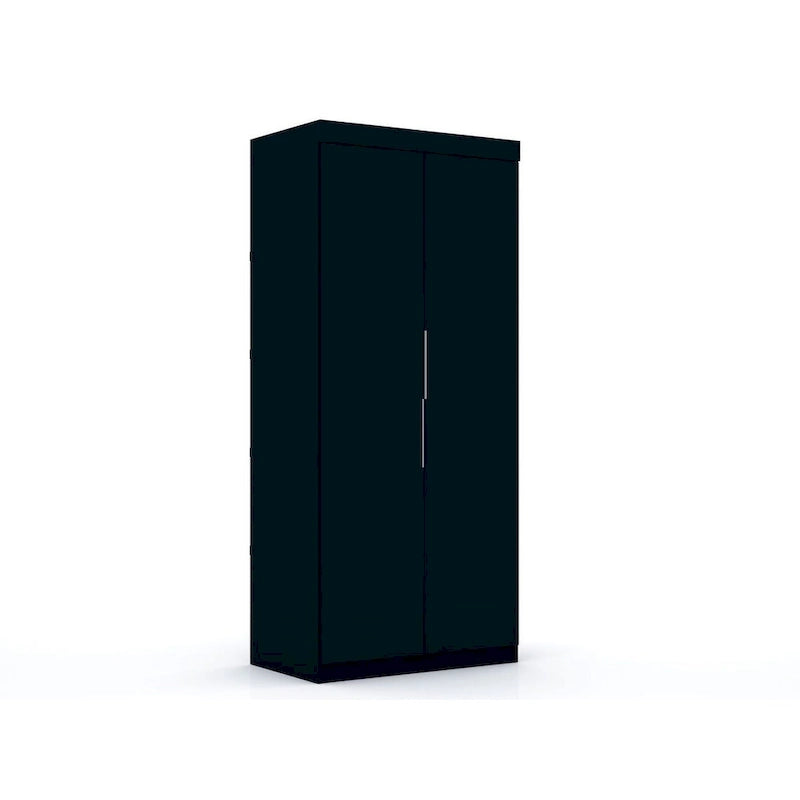 Armoire de rangement modulable autoportante avec tiroirs et étagères ouvertes – Bleu nuit / Marron / Blanc, assemblage par 1 personne