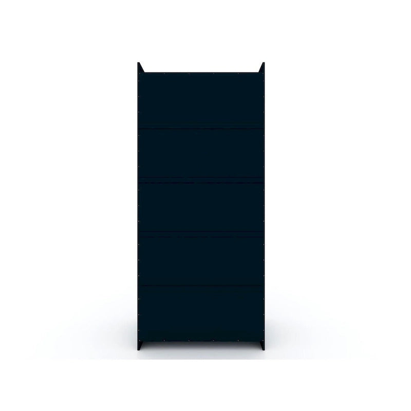 Armoire de rangement modulable autoportante avec tiroirs et étagères ouvertes – Bleu nuit / Marron / Blanc, assemblage par 1 personne