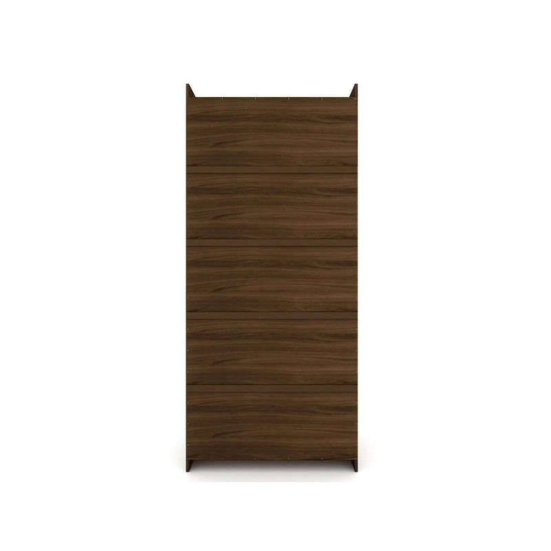 Armoire de rangement modulable autoportante avec tiroirs et étagères ouvertes – Bleu nuit / Marron / Blanc, assemblage par 1 personne