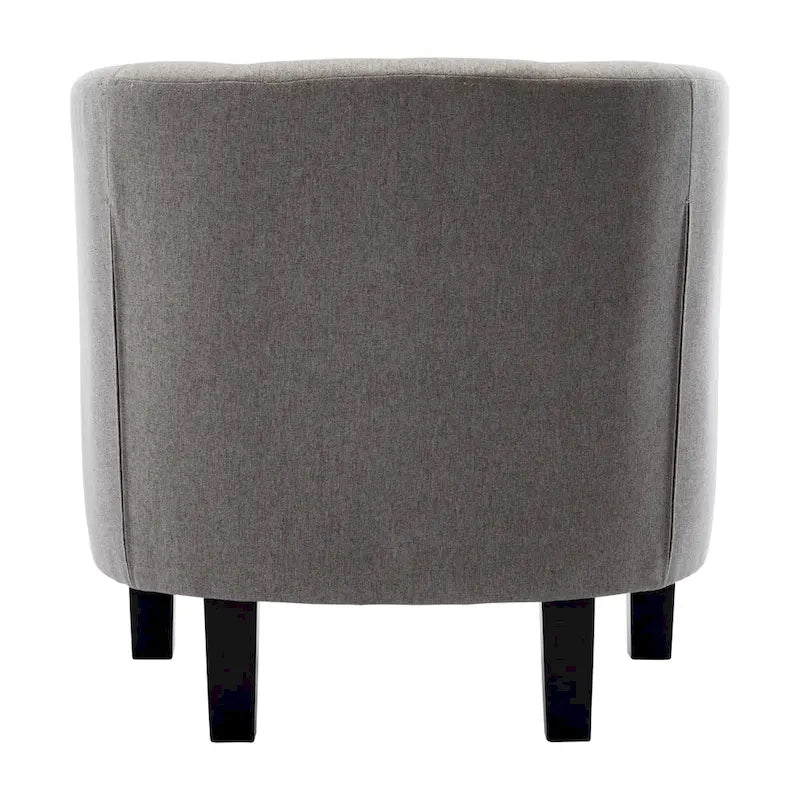 Fauteuil club en lin capitonné, jaune / gris foncé / bleu / gris clair, 1 place