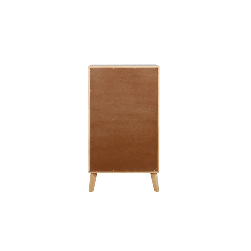 Façade en rotin naturel / Commode à 5 tiroirs