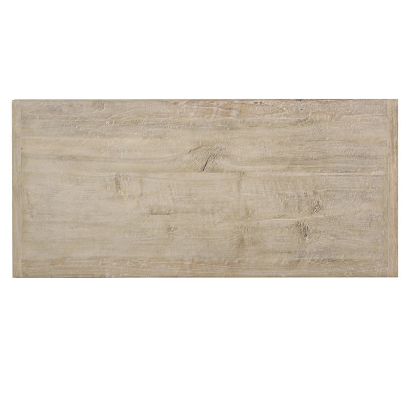Table basse rustique naturelle patinée, pin massif, 48x22x16 po
