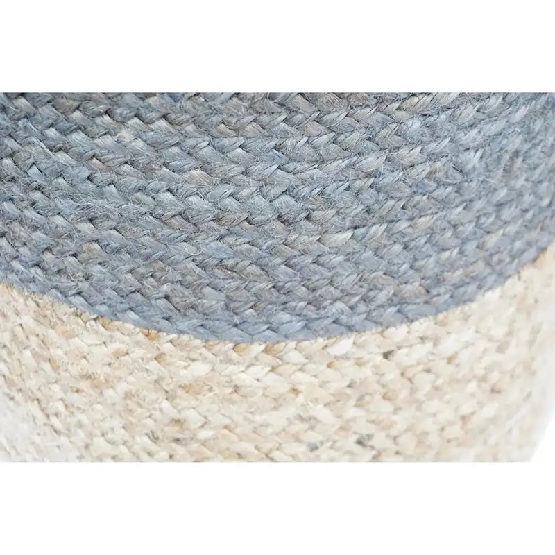 Pouf en jute gris fait main – Moyen, 1 place