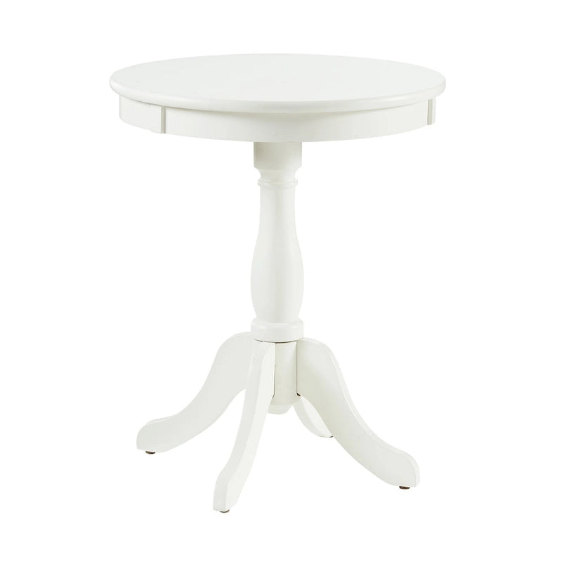 Table d'appoint ronde noire à piédestal, jupe en bois courbé, 1 personne