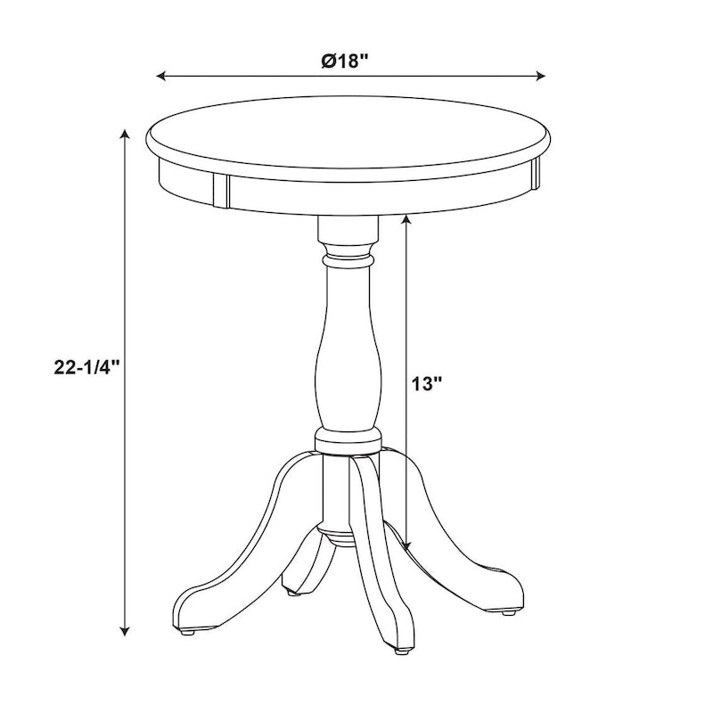 Table d'appoint ronde noire à piédestal, jupe en bois courbé, 1 personne