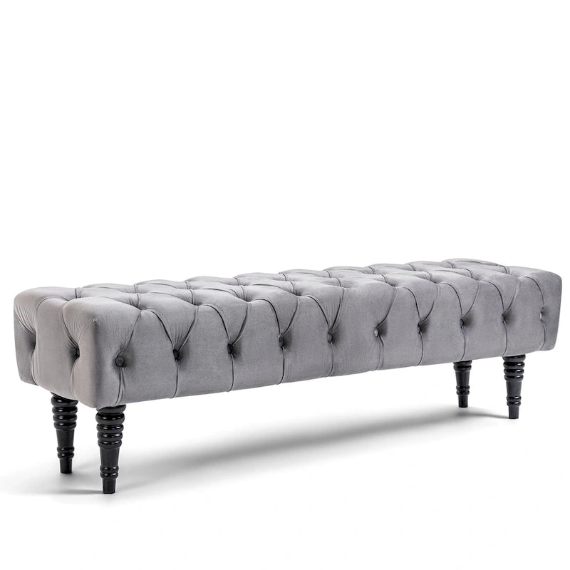 Banc Rembourré Capitonnage, Beige/Bleu/Gris/Gris Clair, 1-2 Personnes