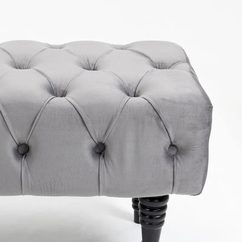 Banc Rembourré Capitonnage, Beige/Bleu/Gris/Gris Clair, 1-2 Personnes