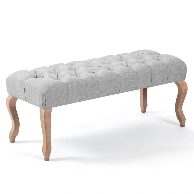 Banc Rembourré Capitonnage, Beige/Bleu/Gris/Gris Clair, 1-2 Personnes