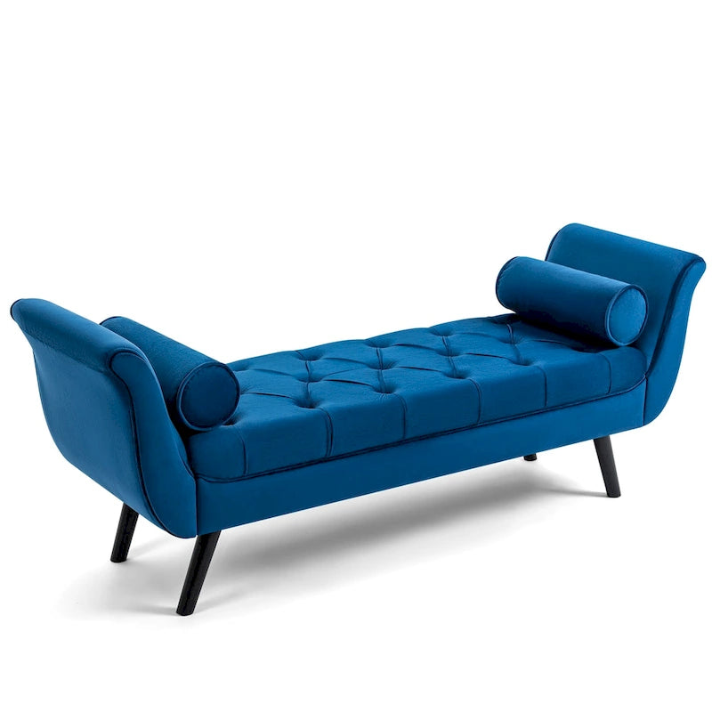 Banc Rembourré Capitonnage, Beige/Bleu/Gris/Gris Clair, 1-2 Personnes