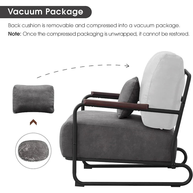 Fauteuil d'appoint Leathaire selle/gris/marron avec pieds en acier, lot de 2
