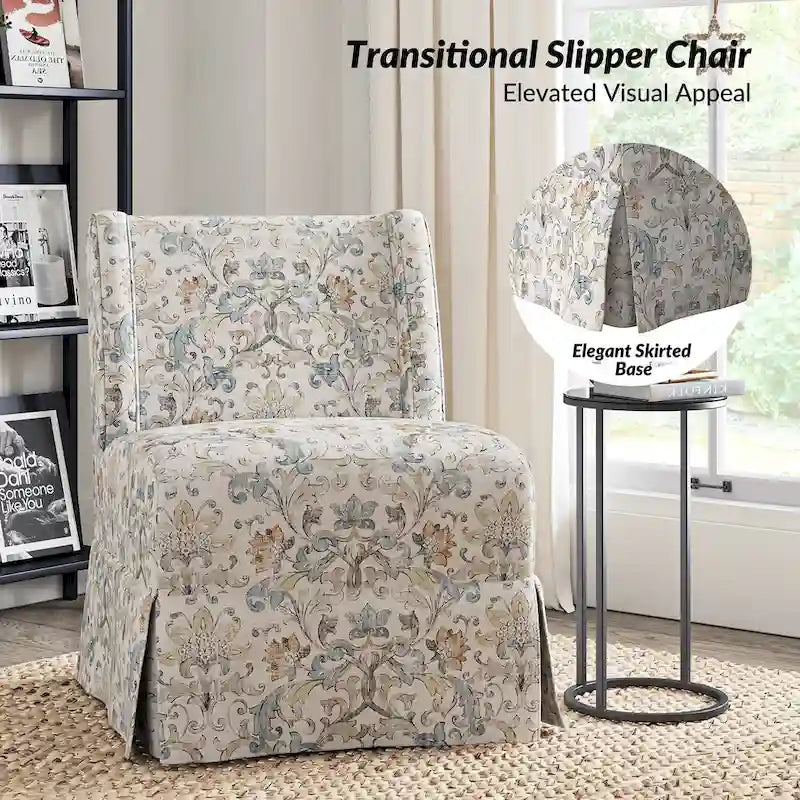 Chaise d'appoint sans accoudoirs rembourrée en damas géométrique / turquoise / noir avec housse lavable, lot de 2