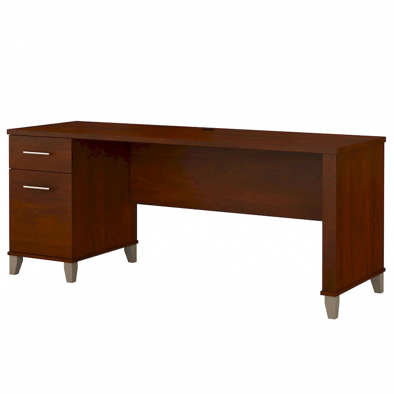 Multicolore | Style de transition | Bureau individuel de 183 cm de large avec tiroirs