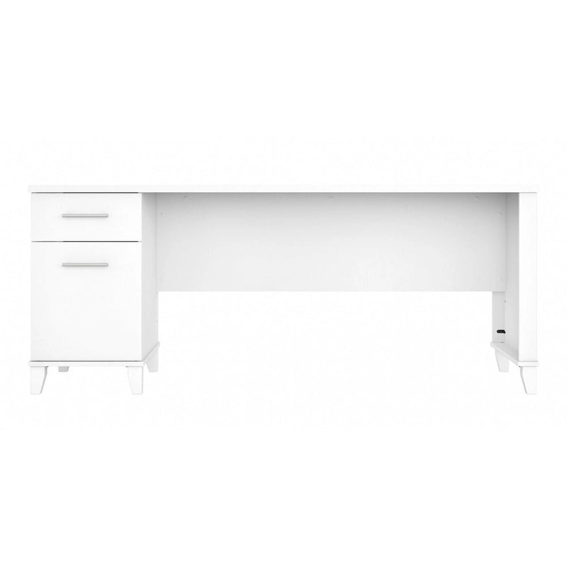 Multicolore | Style de transition | Bureau individuel de 183 cm de large avec tiroirs