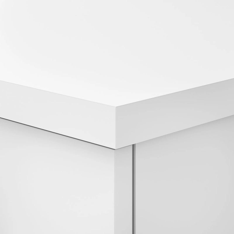 Multicolore | Style de transition | Bureau individuel de 183 cm de large avec tiroirs