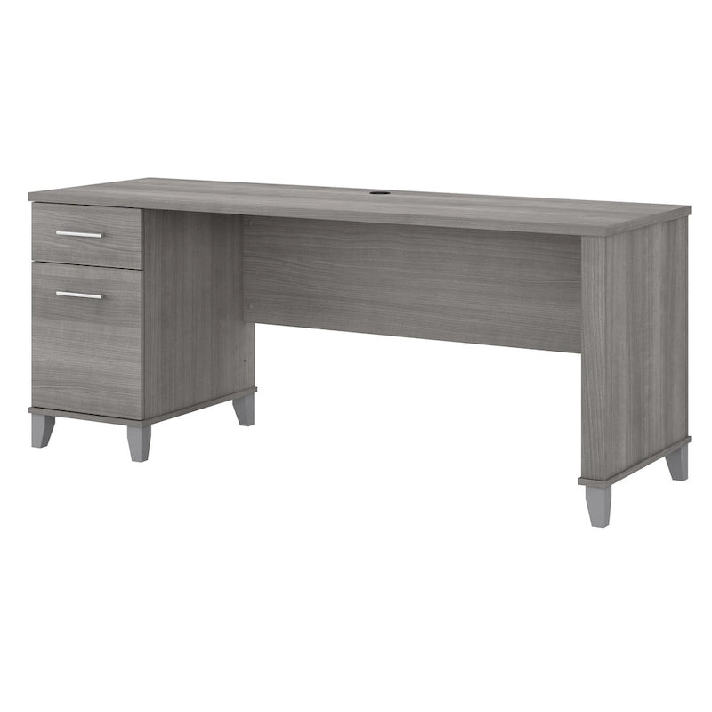 Multicolore | Style de transition | Bureau individuel de 183 cm de large avec tiroirs