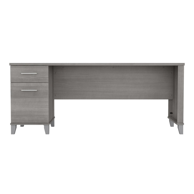 Multicolore | Style de transition | Bureau individuel de 183 cm de large avec tiroirs
