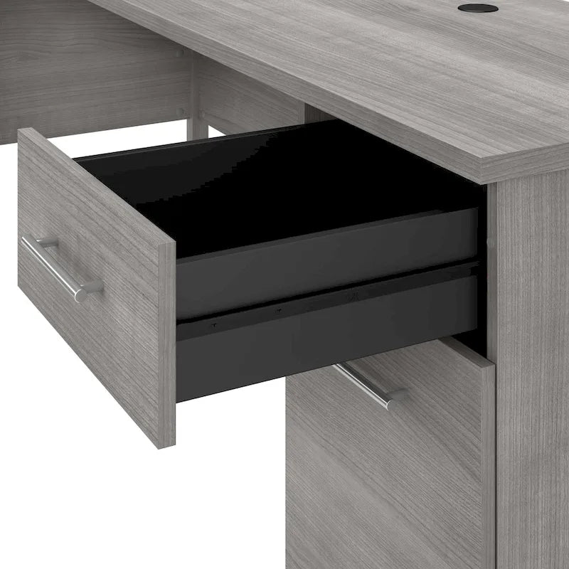 Multicolore | Style de transition | Bureau individuel de 183 cm de large avec tiroirs