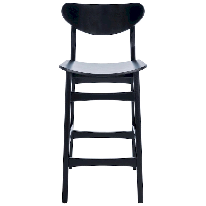 Tabouret de comptoir, style Mid-Century, Noyer / Naturel / Noir / Blanc, 1 place