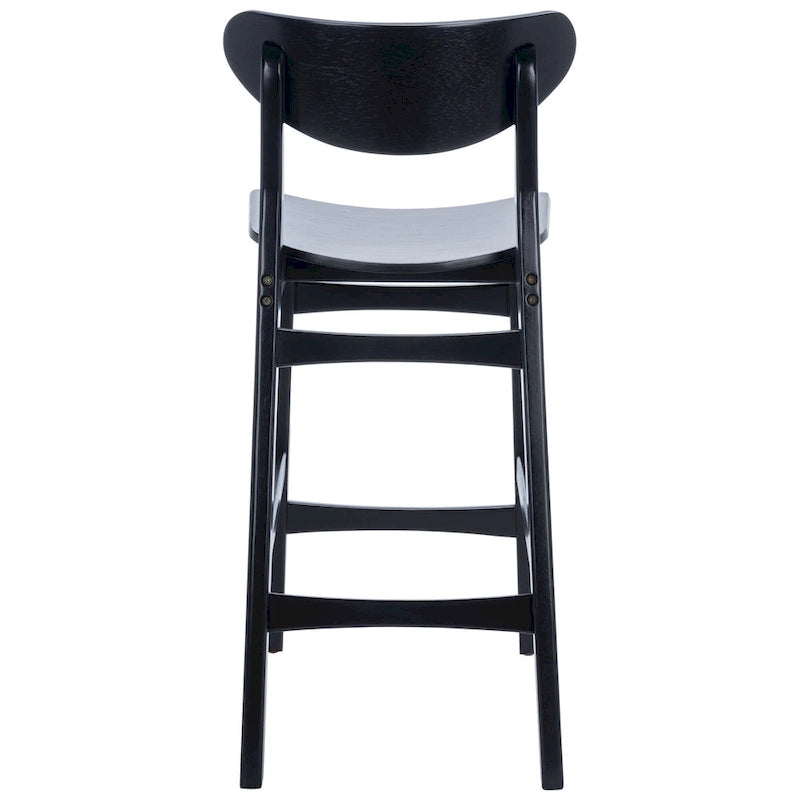 Tabouret de comptoir, style Mid-Century, Noyer / Naturel / Noir / Blanc, 1 place