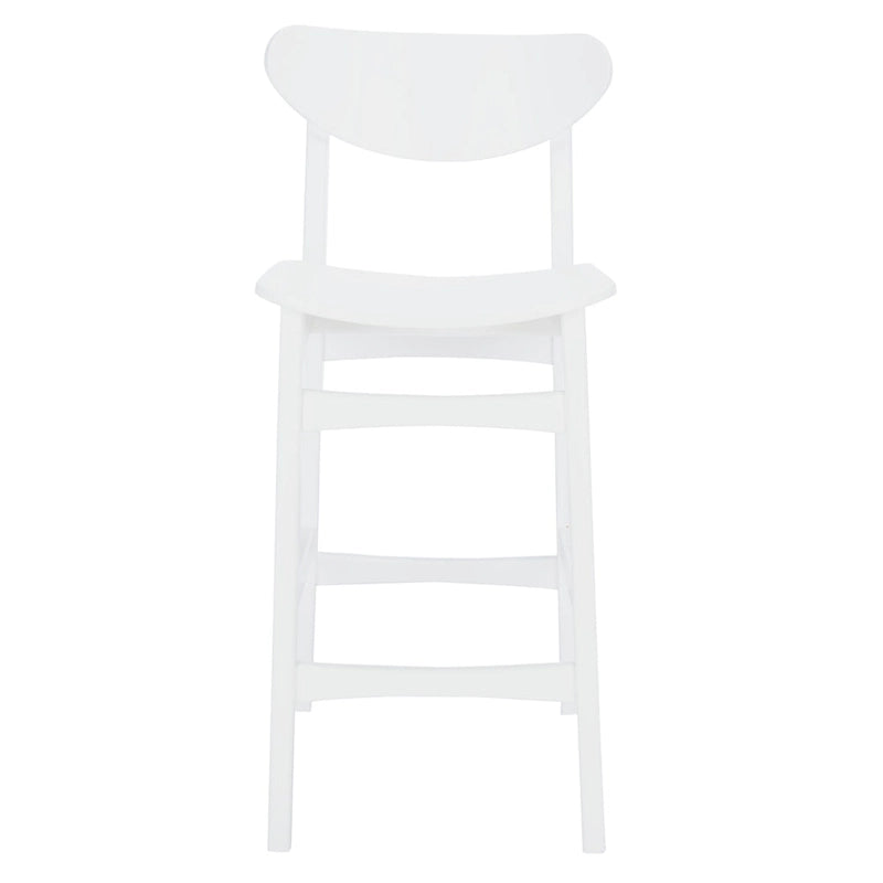 Tabouret de comptoir, style Mid-Century, Noyer / Naturel / Noir / Blanc, 1 place