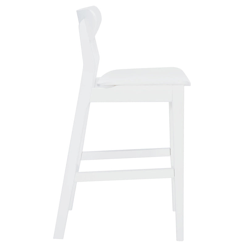 Tabouret de comptoir, style Mid-Century, Noyer / Naturel / Noir / Blanc, 1 place