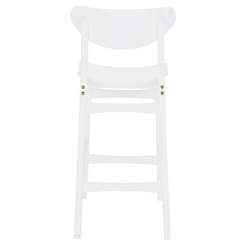 Tabouret de comptoir, style Mid-Century, Noyer / Naturel / Noir / Blanc, 1 place
