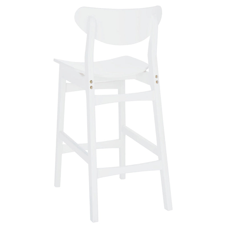 Tabouret de comptoir, style Mid-Century, Noyer / Naturel / Noir / Blanc, 1 place
