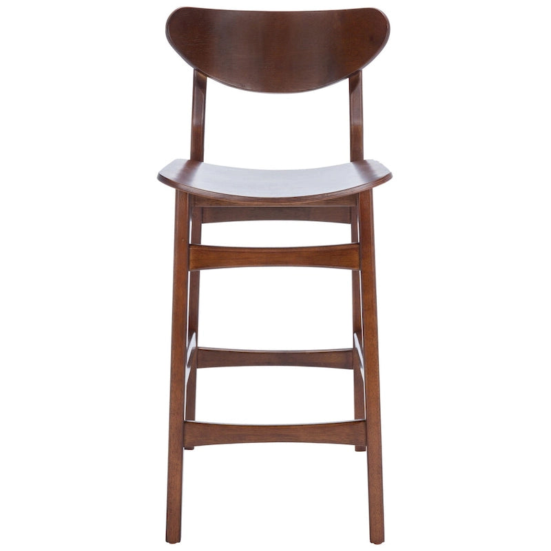 Tabouret de comptoir, style Mid-Century, Noyer / Naturel / Noir / Blanc, 1 place
