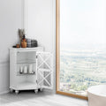 Meuble d'angle de sol blanc brillant, une porte, pour une personne