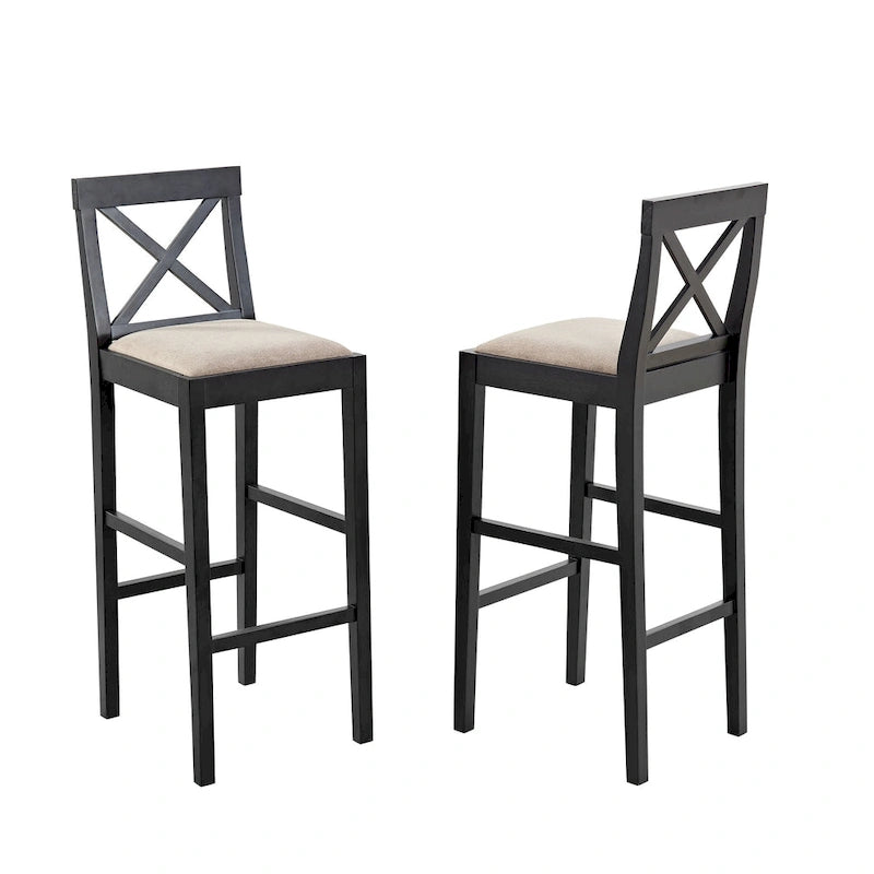 Table de bistrot en bois naturel, hauteur comptoir, pour 2 à 4 personnes