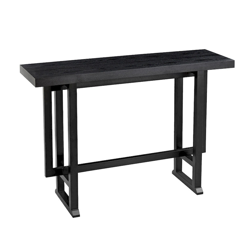 Table de bistrot en bois naturel, hauteur comptoir, pour 2 à 4 personnes