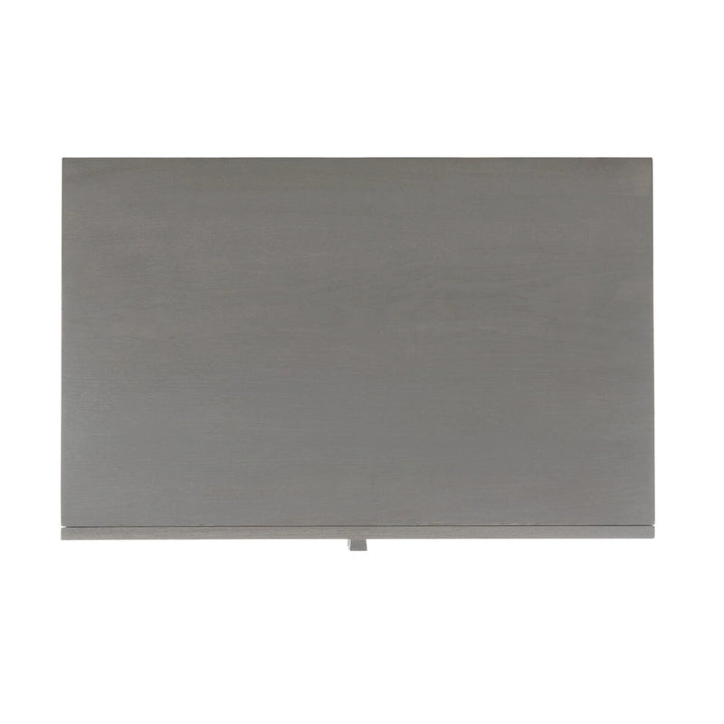 Cabinet de rangement à 2 tiroirs marron foncé/gris – Commode en bois sur cadre en métal noir