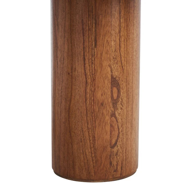 Table basse ronde naturelle à 3 pieds, pour 2 à 4 personnes