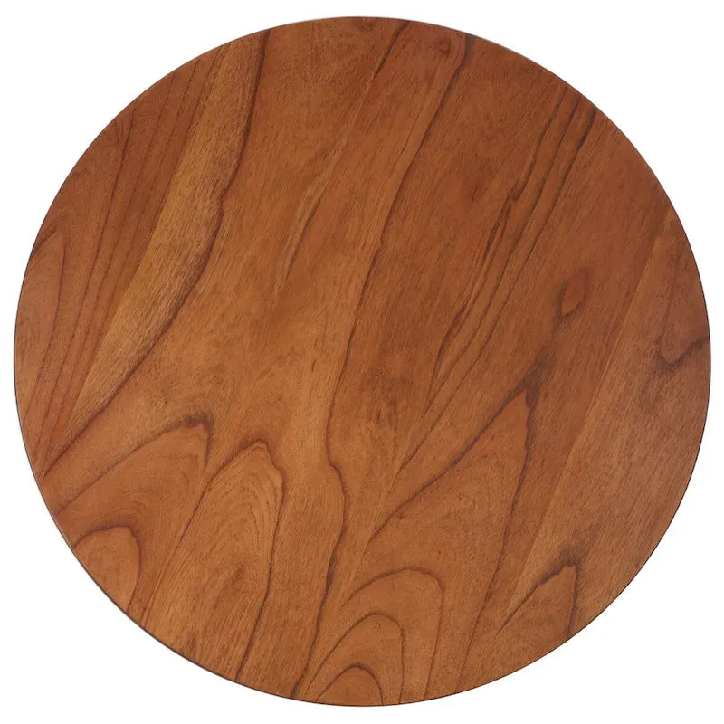Table basse ronde naturelle à 3 pieds, pour 2 à 4 personnes