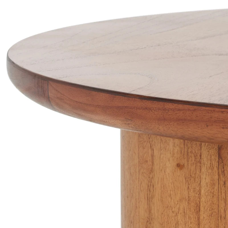 Table basse ronde naturelle à 3 pieds, pour 2 à 4 personnes
