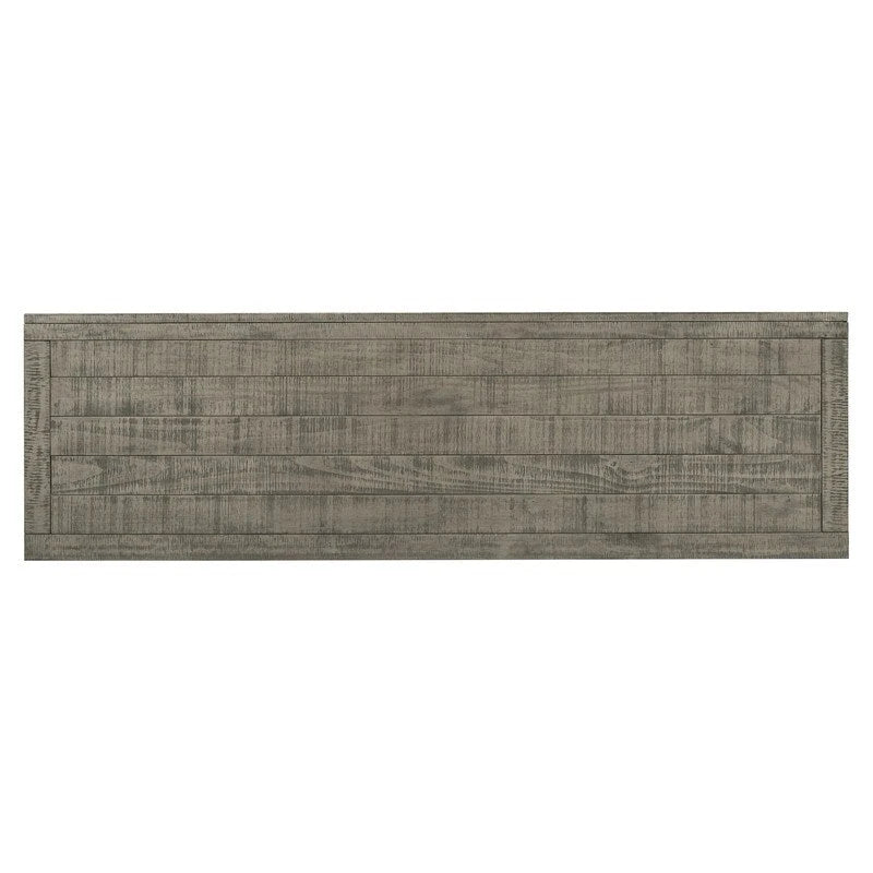 Buffet 3 portes bleu marine et gris avec étagères réglables