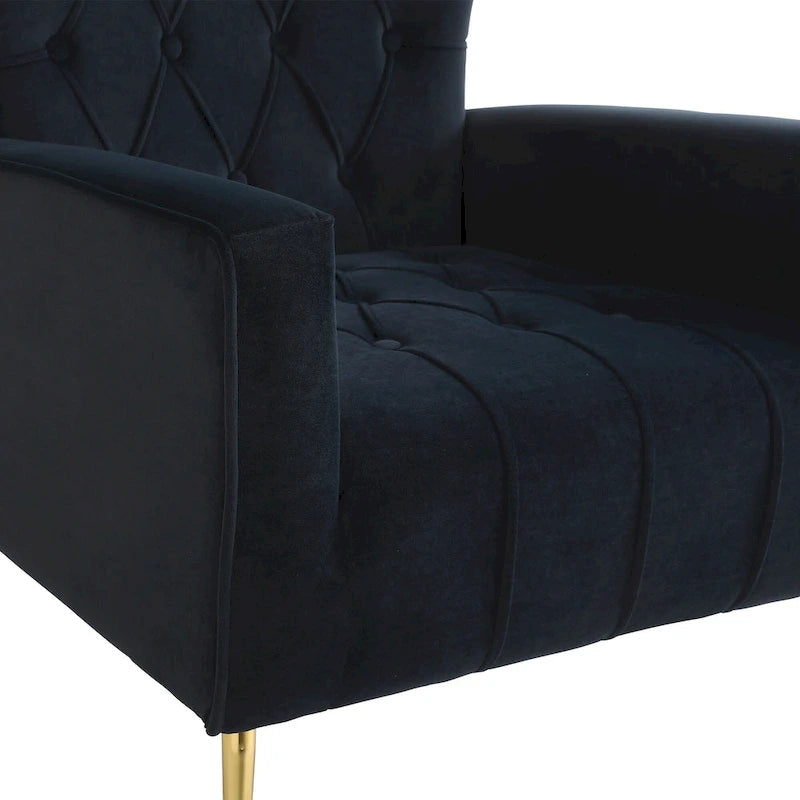 Fauteuil d'appoint à dossier haut avec pouf, multicolore, une place